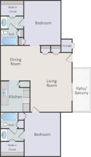 2 Bed / 2 Bath / 1,050 sq ft / Availability: Please Call / Deposit: $600 / Rent: $985