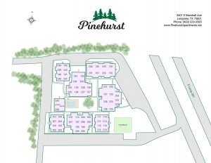 Pinehurst Apartments site map